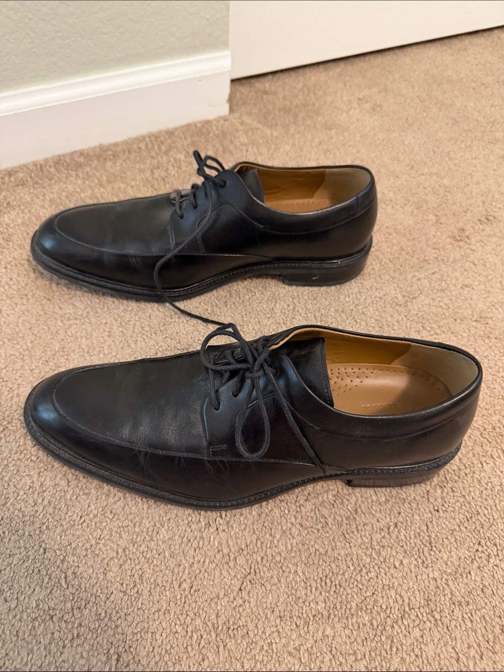 Classic Cole Hann Warren Apron Black leather dress shoes size 9 men’s